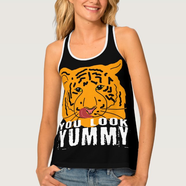 Tigress - You Look Yummy Dark Tank Top (Front)