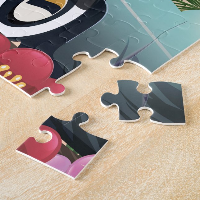 Tijuana Baja California Mexico travel poster Jigsaw Puzzle (Side)