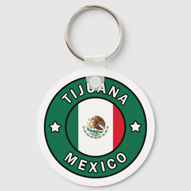 Tijuana Mexico button Keychain (Front)