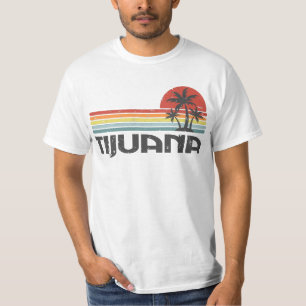 Tijuana Mexico - Mexican Beach Retro Sunset Vintag T-Shirt