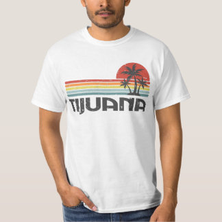 Tijuana Mexico - Mexican Beach Retro Sunset Vintag T-Shirt