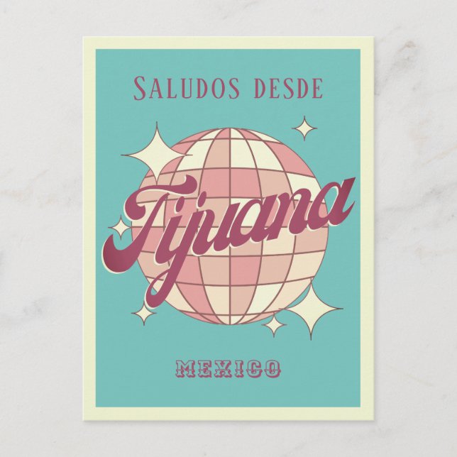 Tijuana Mexico Retro Vintage Party Postcard (Front)