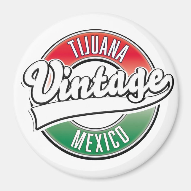 Tijuana mexico vintage logo. magnet (Front)