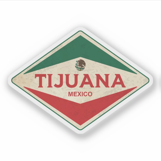 Tijuana Mexico Vintage Sticker (Front)