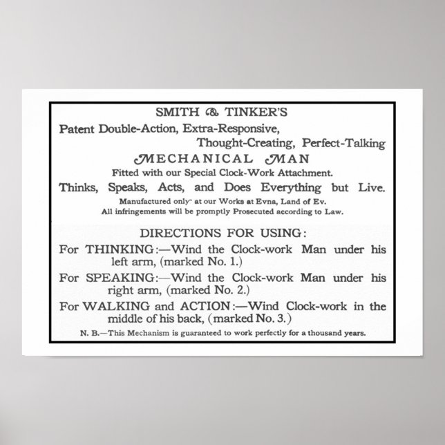 Tik-Tok Instruction Card Poster (Front)