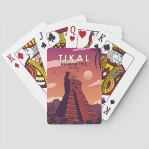 Tikal National Park Guatemala Vintage Poker Cards