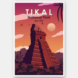 Tikal National Park Guatemala Vintage Sticker