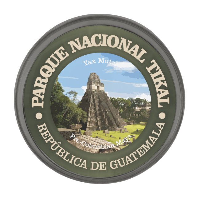 Tikal National Park Gunmetal Finish Lapel Pin (Front)
