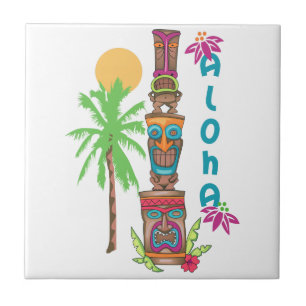 Tiki Aloha Ceramic Tile