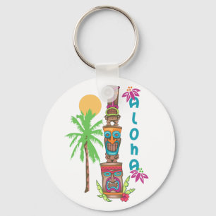 Tiki Aloha Keychain