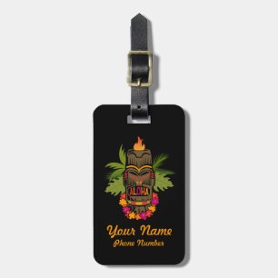 Tiki Aloha Luggage Tag