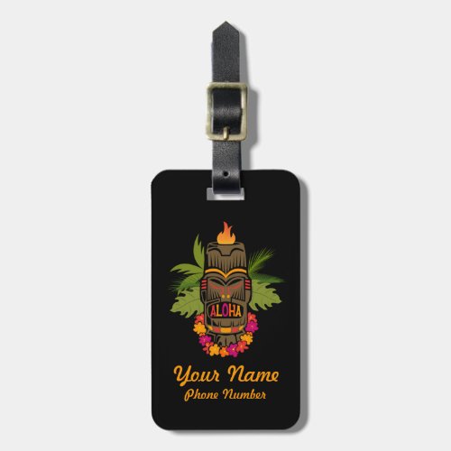 Tiki Aloha Luggage Tag