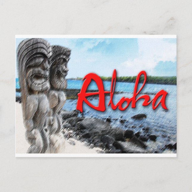 Tiki Aloha Postcard (Front)