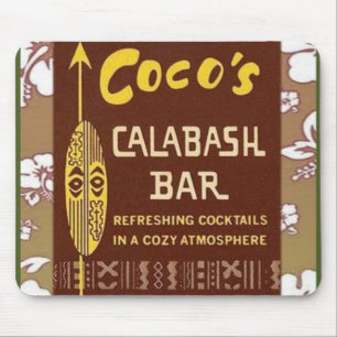 Tiki Art - Cocos Calabash Bar Mouse Pad