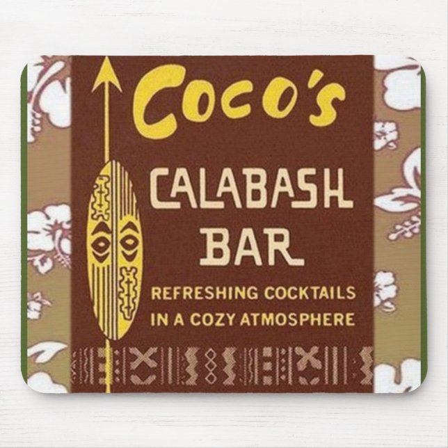 Tiki Art - Cocos Calabash Bar Mouse Pad (Front)