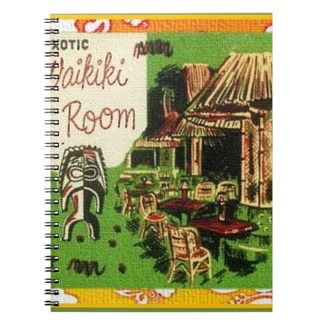 Tiki Art - Exotic Waikiki Room Notebook (Front)