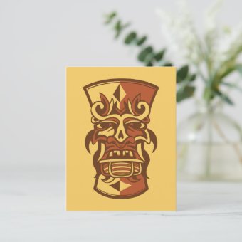 Tiki Art Postcard | Zazzle