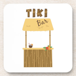 Tiki Bar Beverage Coaster