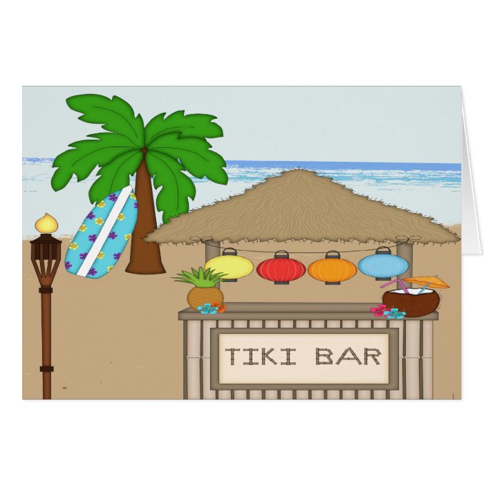 Tiki Bar Greeting Cards