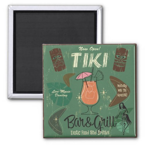 Tiki BarGrill Cocktail Magnet