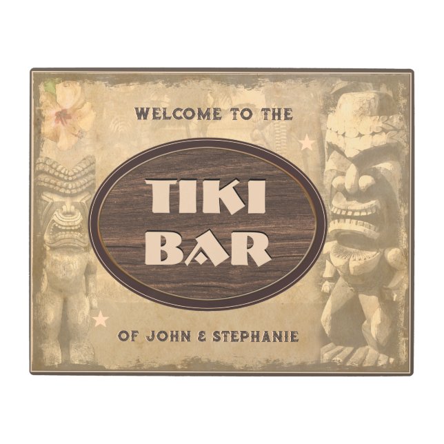 Tiki Bar  Metal Print (Front)