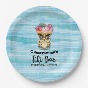 Tiki Bar Monogrammed Party Napkins Paper Plates