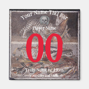 Tiki Bar number name city state slogan Magnet