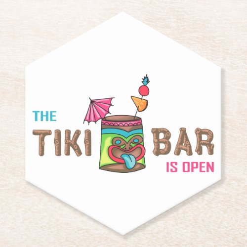 Tiki Bar Paper Coaster