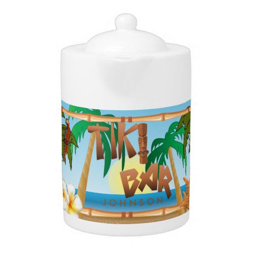 Tiki Bar Party Design Teapot