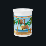 Tiki Bar Party Drink Pitcher<br><div class="desc">Tiki Bar Party Pitcher. ⭐This Product is 100% Customizable. Graphics and / or text can be added, deleted, moved, resized, changed around, rotated, etc... ⭐99% of my designs in my store are done in layers. This makes it easy for you to resize and move the graphics and text around so...</div>