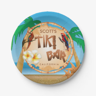 Tiki Bar - Personalized Paper Plates