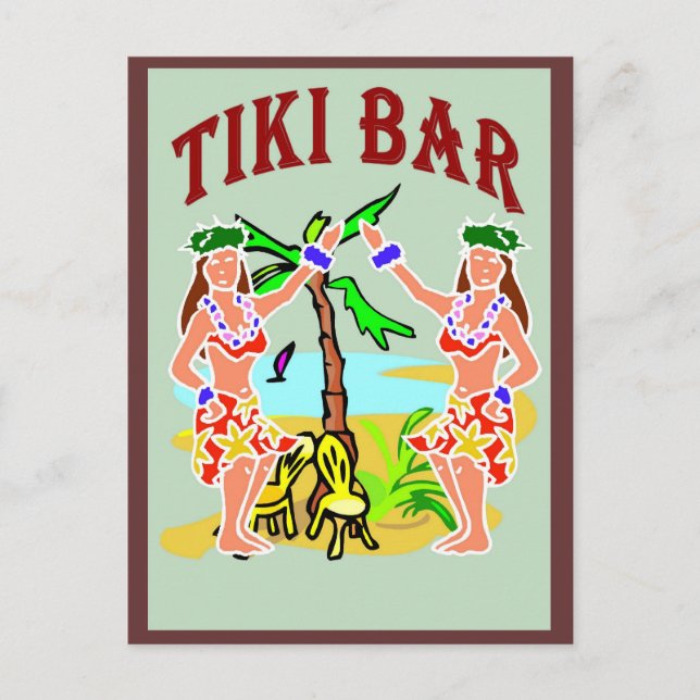 Tiki Bar Postcard (Front)