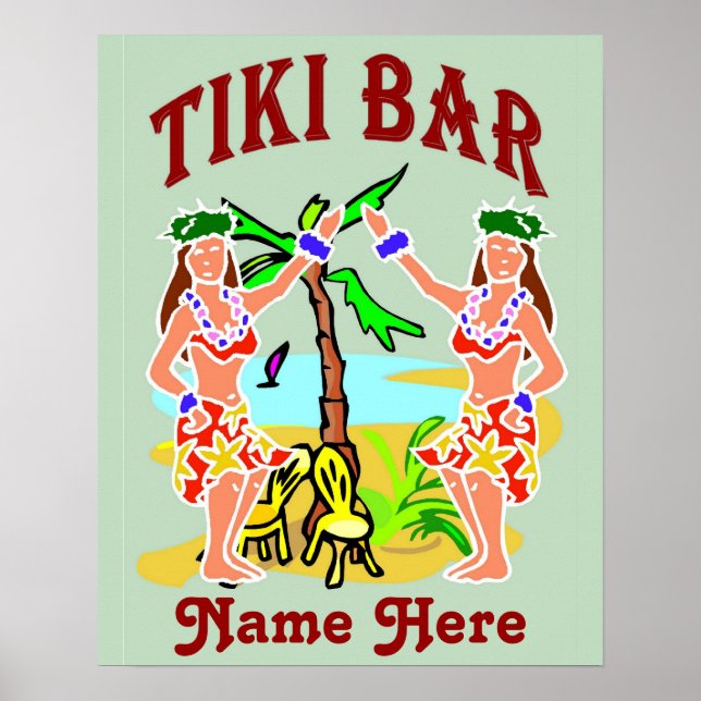 Tiki Bar Sign add name (Front)
