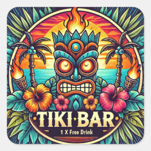 Tiki Bar Stickers