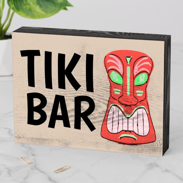 TIKI BAR WOOD BEACH SIGNS (In Situ Horizontal)