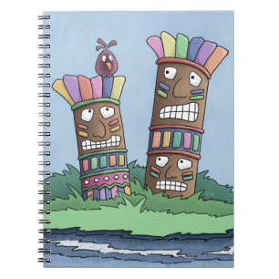 Tiki Bird Rosebud Notebook
