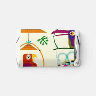 Tiki Birds Retro Vintage Hawaiian Party Wedding Hershey's Miniatures