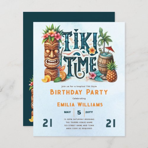 TIKI BIRTHDAY Tropical Luau Hawaiian Party