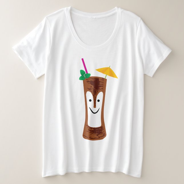 Tiki Bob Plus Size T-Shirt (Design Front)