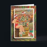 Tiki Couple Tropical Beach Christmas Cards<br><div class="desc">Tiki Couple Tropical Beach Christmas Cards feature a retro couple "getting in the spirit" for the holidays. The Tiki bar is open as the sun sets on a sailboat cruising by in the distance. A fun warm weather card for those from a tropical local or for those that just wish...</div>