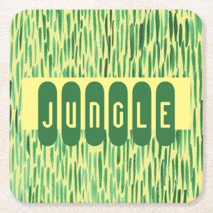 Tiki Custom Jungle Vibe  Square Paper Coaster