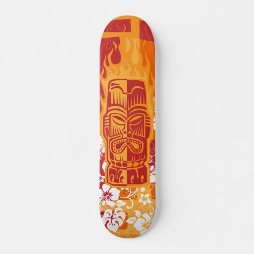 Tiki deck with flames