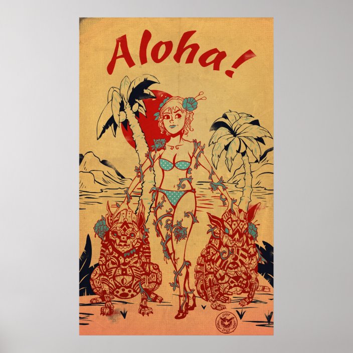 Tiki Dogs Poster | Zazzle.com