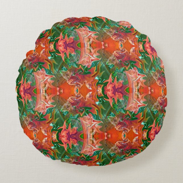 Tiki Garden..... Round Pillow (Front)