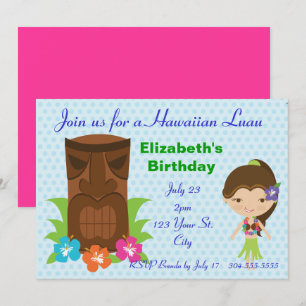 Tiki God Luau Party Invitation