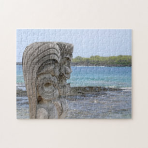 Tiki Guardians in Kona, Hawaii Jigsaw Puzzle