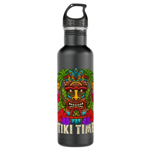 Tiki Hawaii Hawaiian Aloha Hula Surf Island Party  Stainless Steel Water Bottle