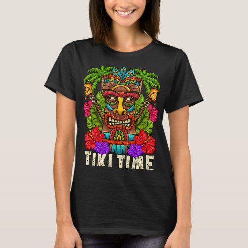 Tiki Hawaii Hawaiian Aloha Hula Surf Island Party  T_Shirt