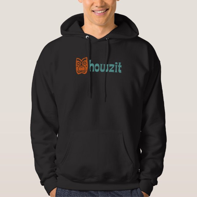 Tiki Howzit  Hawaii Surf Shaka Hoodie (Front)