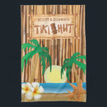 Tiki Hut Bamboo Stick Design Kitchen Towel<br><div class="desc">Kitchen Hand Towel. Unique Tiki Hut bar towels with DIY name. ⭐This Product is 100% Customizable. Graphics and/or text can be added, deleted, moved, resized, changed around, rotated, etc... ✔(just by clicking on the "EDIT DESIGN" area) Choose from different fonts and text color! No additional fees for personalization! ⭐99% of...</div>